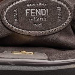 Pre Owned Fendi Grey Leather Gloria Tote