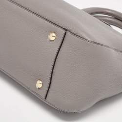 Pre Owned Fendi Grey Leather Gloria Tote