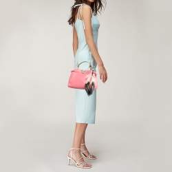 مملوكة مسبقًا Fendi Pink/Green Leather Mini Peekaboo Top Handle Bag