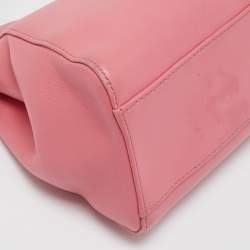 مملوكة مسبقًا Fendi Pink/Green Leather Mini Peekaboo Top Handle Bag