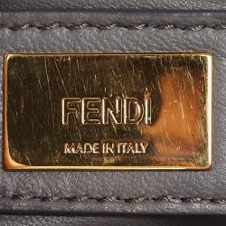 مملوكة مسبقًا Fendi Pink/Green Leather Mini Peekaboo Top Handle Bag