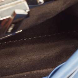 Pre Owned Fendi Light Blue Leather Micro Peekaboo Top Handle Bag