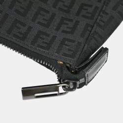 مملوكة مسبقًا حقيبة يد توتس فندي زوتشينو قماش أسود