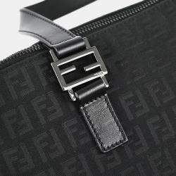 مملوكة مسبقًا حقيبة يد توتس فندي زوتشينو قماش أسود