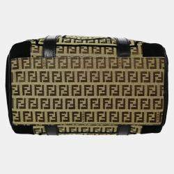 Pre Owned Fendi Brown Zucchino Canvas Handbag