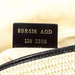 Pre Owned Fendi Beige Raffia and Python Detail Mama Forever Shoulder Bag