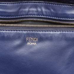 Pre Owned Fendi x Fila Brown Zucca Coated Fabric Large FF 1974 Mania Shopping Tote