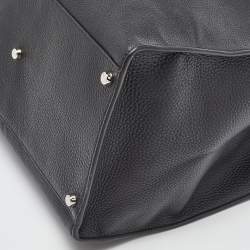 Fendi Black Leather Peekaboo X-Lite Fit Shopper Tote