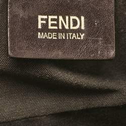 مملوكة مسبقًا Fendi Green Zucchino Coated Canvas Forever Baguette Bag