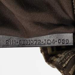 Pre Owned Fendi Brown Zucchino Canvas Small Shopper Tote