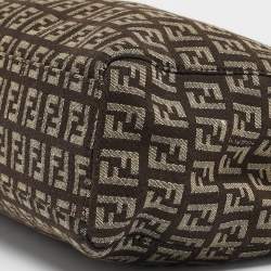 Pre Owned Fendi Brown Zucchino Canvas Small Shopper Tote