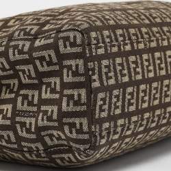 Pre Owned Fendi Brown Zucchino Canvas Small Shopper Tote