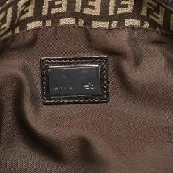 Pre Owned Fendi Brown Zucchino Canvas Small Shopper Tote