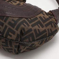مملوكة مسبقًا Fendi Brown Zucca Canvas and Leather Spy Hobo 