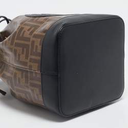 Pre Owned Fendi Brown FF Coated Canvas Grande Mon Tresor Bucket Bag