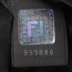 مملوكة مسبقًا Fendi Black Canvas and Leather Chef Baguette Bag