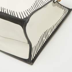Fendi x Joshua Vides White/Black Coated Canvas Stamp Patch Shopping Tote
