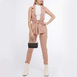 مملوكة مسبقًا Fendi Black Zucchino Canvas and Leather Mini Pochette Bag