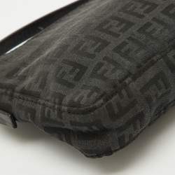 مملوكة مسبقًا Fendi Black Zucchino Canvas and Leather Mini Pochette Bag
