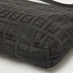 مملوكة مسبقًا Fendi Black Zucchino Canvas and Leather Mini Pochette Bag