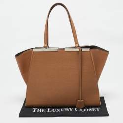 Pre Owned Fendi Brown Leather Large 3Jours Tote