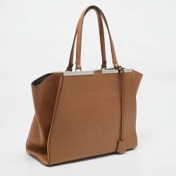 Pre Owned Fendi Brown Leather Large 3Jours Tote