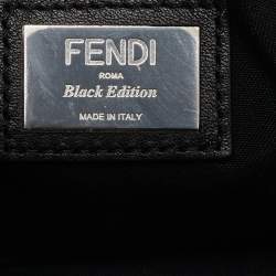 مملوكة مسبقًا Fendi Black Leather Mini Flowerland By The Way Crossbody Bag