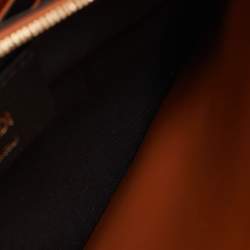 مملوكة مسبقًا Fendi Brown Leather Logo Embossed Wallet On Chain