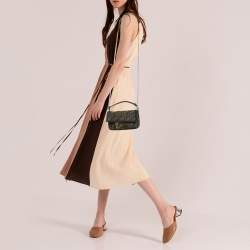 Fendi Tobacco FF Canvas Mini Baguette Bag