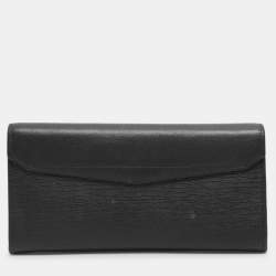 Fendi Black Leather 2Jours Continental Wallet