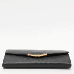 Fendi Black Leather 2Jours Continental Wallet