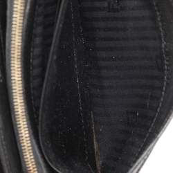 Fendi Black Leather 2Jours Continental Wallet