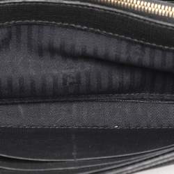 Fendi Black Leather 2Jours Continental Wallet