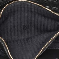 Fendi Black Leather 2Jours Continental Wallet