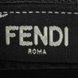 Fendi Black Leather 2Jours Continental Wallet