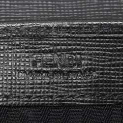 Fendi Black Leather 2Jours Continental Wallet