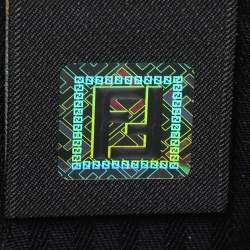 Fendi Black Leather 2Jours Continental Wallet