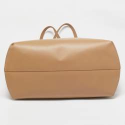 Pre Owned Fendi Beige Leather Hypnoteyes Shopping Tote