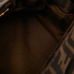 Pre Owned Fendi Tobacco Zucca Canvas Mini Chef Hobo