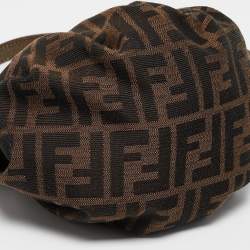 Pre Owned Fendi Tobacco Zucca Canvas Mini Chef Hobo