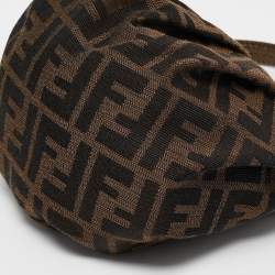 Pre Owned Fendi Tobacco Zucca Canvas Mini Chef Hobo