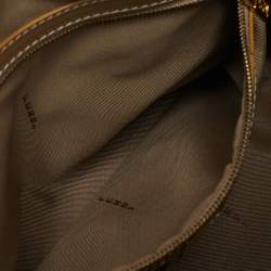 Fendi Blue/Tan Zucchino Vinyl Satchel