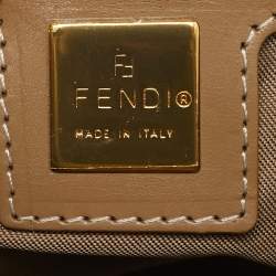 Fendi Blue/Tan Zucchino Vinyl Satchel