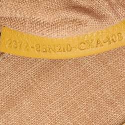Fendi Yellow Selleria Leather Large Peekaboo Top Handle Bag