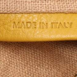 Fendi Yellow Selleria Leather Large Peekaboo Top Handle Bag