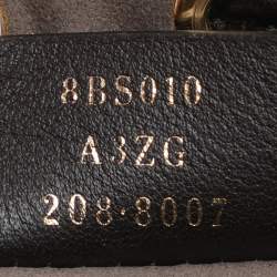 Pre Owned Fendi Black Zucca Leather Mini Mon Tresor Drawstring Bucket Bag