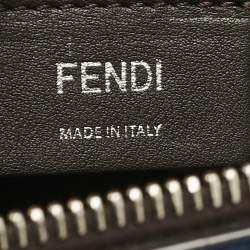 Fendi Navy Blue/Beige Leather and Python Small By The Way Bag