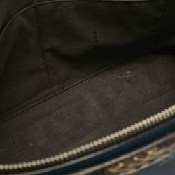 Fendi Navy Blue/Beige Leather and Python Small By The Way Bag
