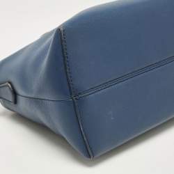 Fendi Navy Blue/Beige Leather and Python Small By The Way Bag