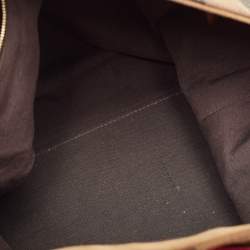 مملوكة مسبقًا Fendi Tobacco/Magenta Pequin Stripe Canvas and Leather Hobo